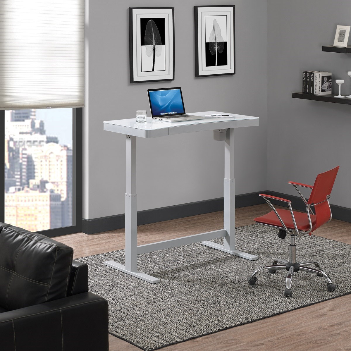 Twin star outlet sit stand desk